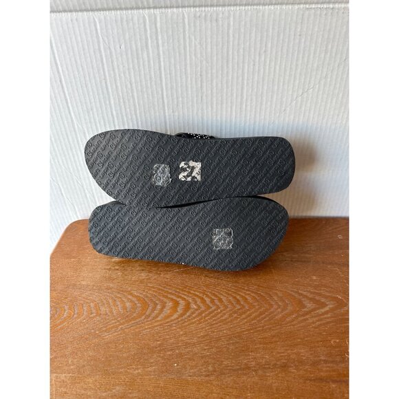 Skechers Women Slip On Thong Wedge Sandals Black  Sz 10 sku 2775 - Picture 9 of 12